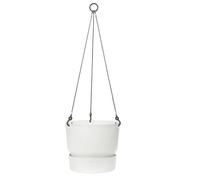 Elho Greenville Suspension 24 - Pot De Fleurs pour Balcon & Extérieur - Plastique 100% recyclé - Ø 23.5 x H 20.5 cm - Blanc/Blanc