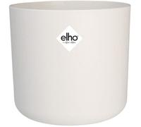 Elho B.for Soft Rond 25 - Pot De Fleurs pour Intérieur - Plastique 100% recyclé - Ø 24.7 x H 23.3 cm - Blanc/Blanc