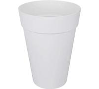 Elho Pot De Fleurs Rond Haut Loft Urban - Ø 28 Cm - Blanc Blanc