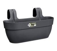 Elho Vibia Campana Easy Hanger Large Pot de Fleurs - Anthracite | L 24.1 x l 46 x H 26.5 cm | Convient pour l’extérieur