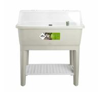 Elho Pot Gris Plastique - Grand Format