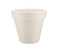 ELHO Pot de fleurs Pure Rond 40 Blanc Ø 39 x H 36 cm en plastique 100% recyclé résistant UV et froid jusqu'à -40°C pour intérieur et jardin