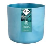 Elho The Ocean Collection Ronde 16cm - Pot de Fleur - Fabriqués à Base de déchets Marins - 100% matériaux recyclés - Bleu/Bleu Atlantique