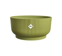 Elho Vibes Fold Bowl 25cm Pot de Fleurs - Vert Fougère | Ø 24.9 x H 12.1 cm | Convient à l’intérieur | Plastique 100 % recyclé