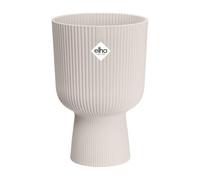 Elho Vibes Fold Coupe 14cm Pot de Fleurs - Linen White | Ø 13.9 x H 21 cm | Convient à une utilisation en intérieur | Plastique 100 % recyclé