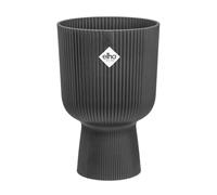 Elho Vibes Fold Coupe 30 - Pot De Fleurs pour Intérieur - Plastique 100% recyclé - Ø 29.5 x H 44.7 cm - Noir/Anthracite