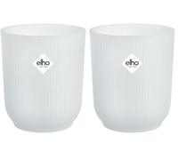 Elho Vibes Fold Orchid High 12,5cm - Orchid Pot Indoor - Pots de Fleurs Intérieur - Plastique 100% recyclé - Transparent/Transparent (Lot de 2)
