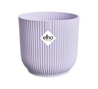 Elho Vibes Fold Rond 14 - Pot De Fleurs pour Intérieur - Plastique 100% Recyclé - Ø 14.1 x H 12.9 cm - Violet/Soft Lilac