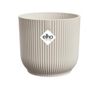 Elho Vibes Fold Rond 35 - Pot de Fleurs pour Intérieur - Plastique 100% Recyclé - Ø 34.9 x H 32.4 - Blanc/Linen White