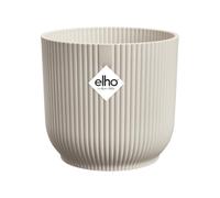 Elho Vibes Fold Rond 40cm Pot de Fleurs - Linen White | Ø 39 x H 36.2 cm | Convient à l’intérieur | Plastique 100% recyclé