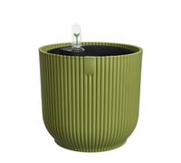 Elho Vibes Fold Rond avec Système D'Irrigation - Plastique 100% Recyclé - Pot De Fleurs pour Intérieur - Ø 22 cm - Vert/Vert Fougère