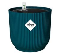 Elho Vibes Fold Rond avec Système D'Irrigation - Plastique 100% Recyclé - Pot De Fleurs pour Intérieur - Ø 22 cm - Bleu Foncé