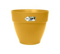 Elho Vibia Campana Rond 20 - Pot De Fleurs pour Extérieur - Ø 19.5 x H 16.8 cm - Jaune/Jaune Miel