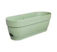 Elho – Planteur pour balcon Vibia Campana – Plastique, réservoir – Ø49 x H17 cm – Vert pistache