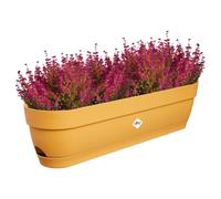 Elho Vibia Campana Balconnière 70 - Planteur pour Balcon - Ø 69.0 x H 17.0 cm - Jaune/Jaune Miel