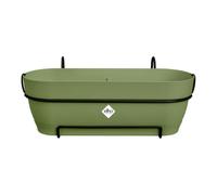 Elho Vibia Campana balconnière allin1 50cm Pot de Fleurs - Moss Green | L 26 x l 50.4 x H 17.7 cm | Soucoupe intégrée