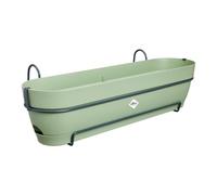 Elho Vibia Campana Balconnière Allin1 70 - Planteur pour Balcon - Ø 70.4 x H 17.7 cm - Vert/Vert Pistache