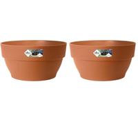 Elho Vibia Campana Coupe 27cm Pot de Fleurs - Terre Cuite (Lot de 2)