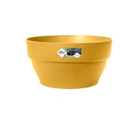 Elho Vibia Campana Coupe 34 - Pot De Fleurs pour Extérieur - Ø 33.9 x H 17.4 cm - Jaune/Jaune Miel