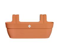 Elho Vibia Campana Easy Hanger XL 58 - Planteur pour Balcon & Extérieur - Plastique 100% Recyclé - L56 x B26.8 x H23.7 cm - Marron/Terre Cuite