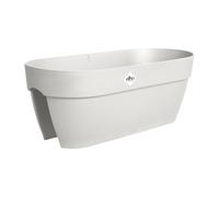 Elho Vibia Campana Flower Bridge 60 - Jardinière Balcon - Plastique 100% Recyclé - L 59 x B 26 x H 22 cm - Blanc/Blanc Soie
