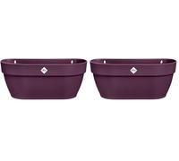 Elho Vibia Campana Mural 35cm Pot de Fleurs - Mauve Érable (Lot de 2)