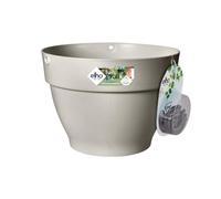 Elho Vibia Campana Suspension 26 - Pot De Fleurs pour Extérieur - Ø 26.0 x H 18.4 cm - Blanc/Blanc Soie
