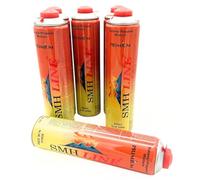 ELICO Lot de 4 cartouches de gaz universelles pour réchaud à gaz de camping, brûleur anti-mauvaises herbes, propane butane 7/16" Filetage européen 12 x 600 ml