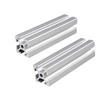 ELILANEY Lot de 2 profilés en aluminium 2525, norme européenne, type T, rainures linéaires, cadre for clôtures, présentoirs d'exposition Support bord(350mm long)