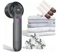 Éliminateur de Peluches Remover Pro 2.0, 2 en 1 Rasoir Anti Bouloche Peluche Vetement,USB Rechargeable Anti Peluche Vetement avec 3 Lames de Rechange Tranchantes en Acier,Sans Effort et Rapidement (A)