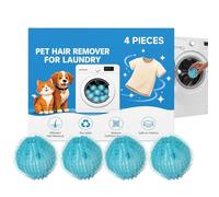 Éliminateur De Poils De Chien Pour La Lessive - 4 Pièces De Nettoyage Anti-Peluches Pour Chat - Set anti-poils de chien pour le linge,Pour vêtements, tissus, pulls, literie, maison, bureau, appartemen