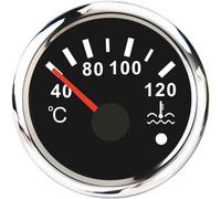 ELING Affichage de la température de l'eau de 52 mm - 40-120 °C - 12 V - 24 V - Avec rétroéclairage et alarme