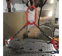 Élingue à double brin de 3 tonnes, chaîne 5/16" - Élingue de levage robuste avec crochets pour palan, chaîne en acier allié G80, longueur de 0,5 m à 4 m, idéale pour le remorquage et le leva