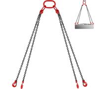 Élingue chaîne 4 pieds G80, 3m, Ø8mm, charge 5T, chariot élévateur/chantier