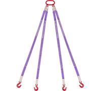 Elingue de levage en polyester - 4 brins de suspension avec crochet - Capacité de levage 3000 kg - Longueur 1,5 m - Épais et résistant à l'usure - Pour moteurs, grues et camions
