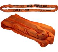 Élingue ronde 10000kg de capacité, 4m de circonférence, sans fin avec noyau en polyester, sangle de levage, orange