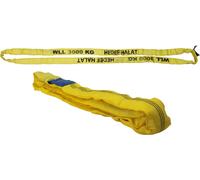 Élingue ronde capacité 3000kg, 20m de circonférence, sans fin avec noyau polyester, sangle de levage, jaune