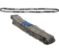 Élingue ronde capacité 4000kg, 16m de circonférence, sans fin avec noyau polyester, sangle de levage, gris