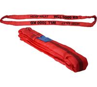 Élingue ronde, capacité 5000kg, circonférence 8m, sans fin avec noyau polyester, sangle de levage, rouge