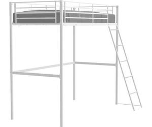 Eliot Mezzanine Bed 90 x 190 cm - Métal - Sommier tapissier - Blanc