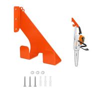 EliphonTowne Support pour tronçonneuses - Support mural pour tronçonneuse, Support mural pour tronçonneuse, Compatible avec les tronçonneuses de la série Stihl, Orange suspended saw rack