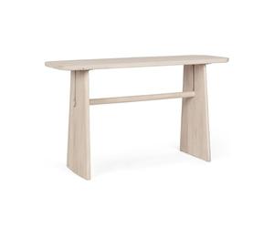 Elisheva Bizzotto Console d'entrée moderne en bois de manguier 135 x 45 x 78 cm