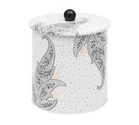 Elite Gift Boxes Sara Miller Artisanne Noir Biscuit Barrel 170 (d) x 173mm - White Black Gold