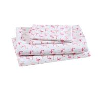 Elite Home Parure de lit à Poches Profondes, Flamant Rose, pour lit Double