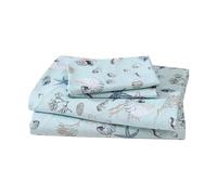 Elite Home Products MICSSFU449HTLCS - Parure de lit en Microfibre imprimée pour hôtel côtier, lit Double, océan