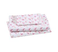 Elite Home Produits Parure de lit en Microfibre 90 g/m² avec Poches Profondes et imprimé fantaisiste pour lit Simple, Rose