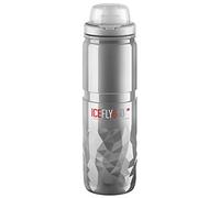 ELITE Ice Fly Bidon Cyclisme 650ml Transparent Isotherme - Gourde Vélo Double Paroi Thermique Sans BPA - Pour Route VTT Gravel