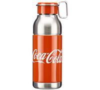 Elite Mia Gourde Cyclisme 650ml Coca Cola Rouge Argent Acier Inoxydable - Bouteille Vélo Sans Plastique Hermétique Édition Spéciale - Pour Route VTT Gravel Lifestyle