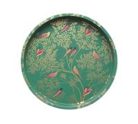 Elite Tins Sara Miller - Plateau profond à motif d'oiseaux verts 300mm(d)