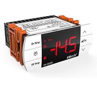 Elitech EK-3030E Régulateur de température numérique avec écran tactile, Thermostat à 2 relais, contrôle en sortie sortie réfrigération / chauffage, dégivrage et ventilateur, 2 sonde
